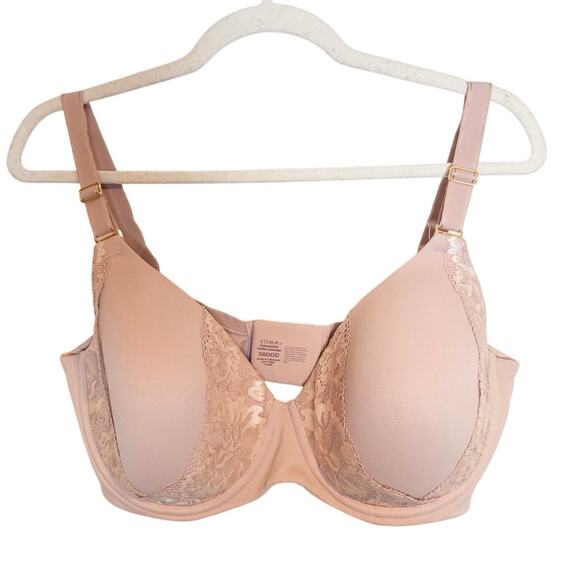 Soma Embraceable Perfect Coverage Beige Lace Bra Size 38 DDD - Picture 2 of 4